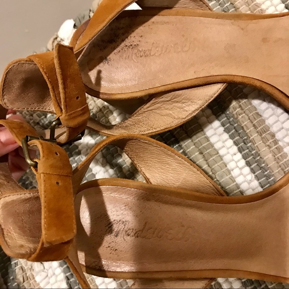 Madewell tan suede ankle strap sandals. Size 10. - Picture 7 of 14